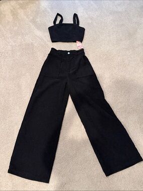 Wide-Leg Corduroy Set